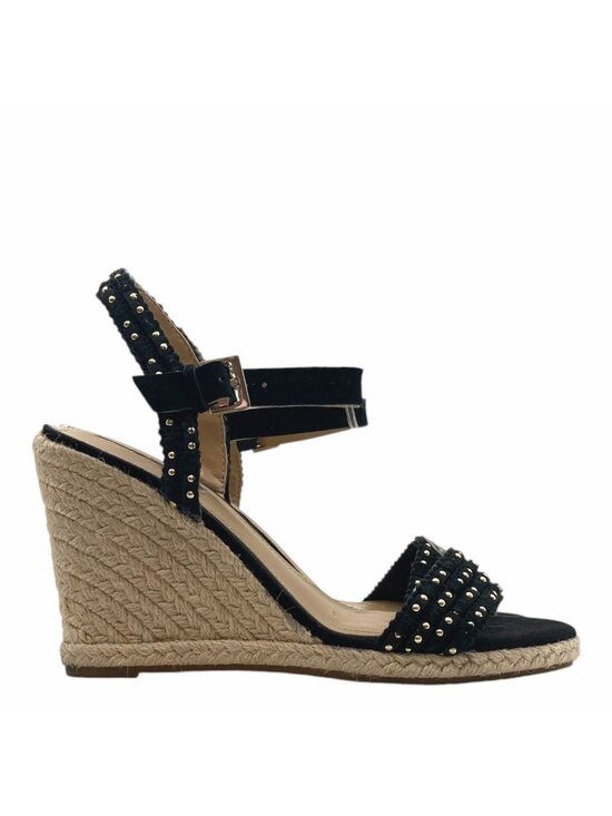 Tahari Shoes - Tahari Studded Espadrille Wedge Heeled Sandals 6.5 Suede Strappy Coquette Walsh